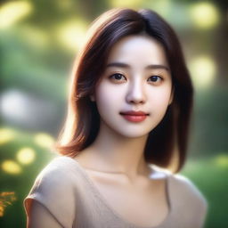 A realistic depiction of a character named Sila, a 22-year-old woman with shoulder-length hair and a yellowish skin tone