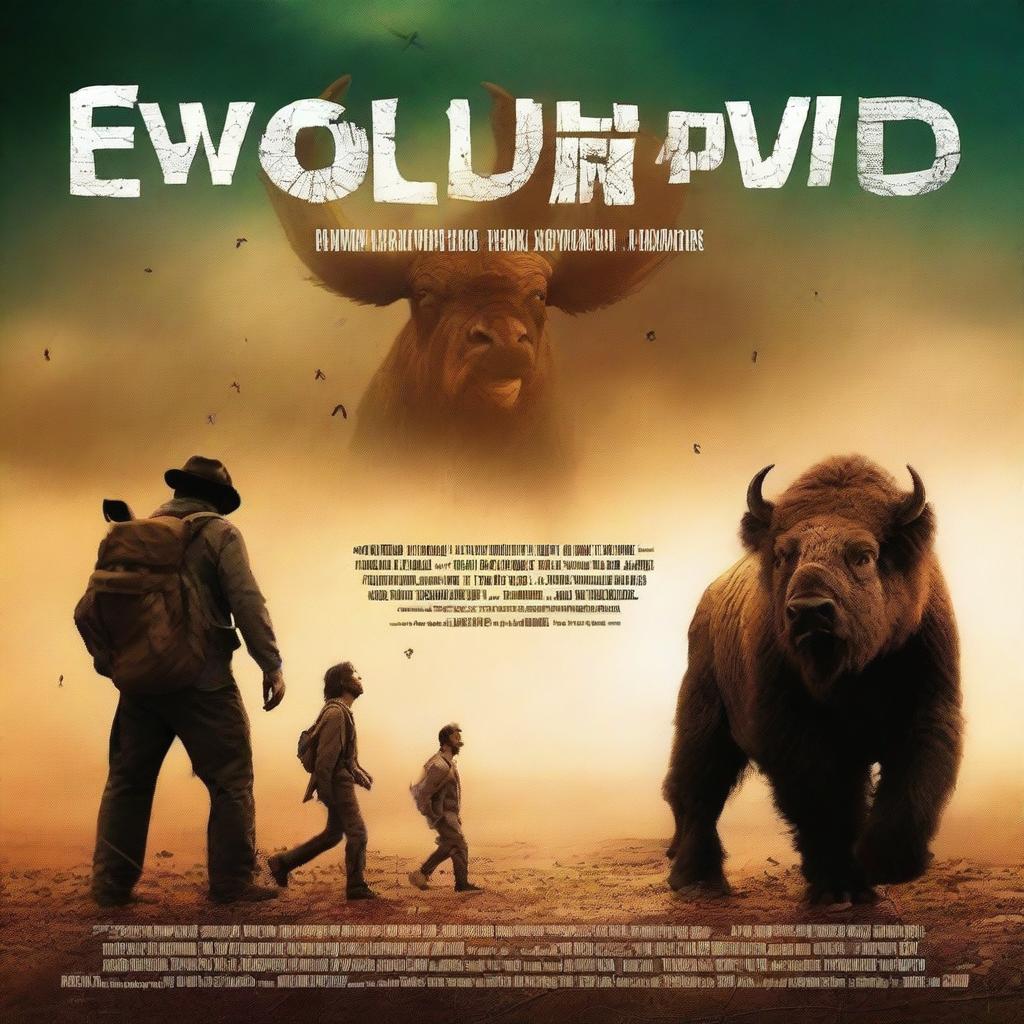A movie poster for 'Evolution of the Wild' starring Josh Williams