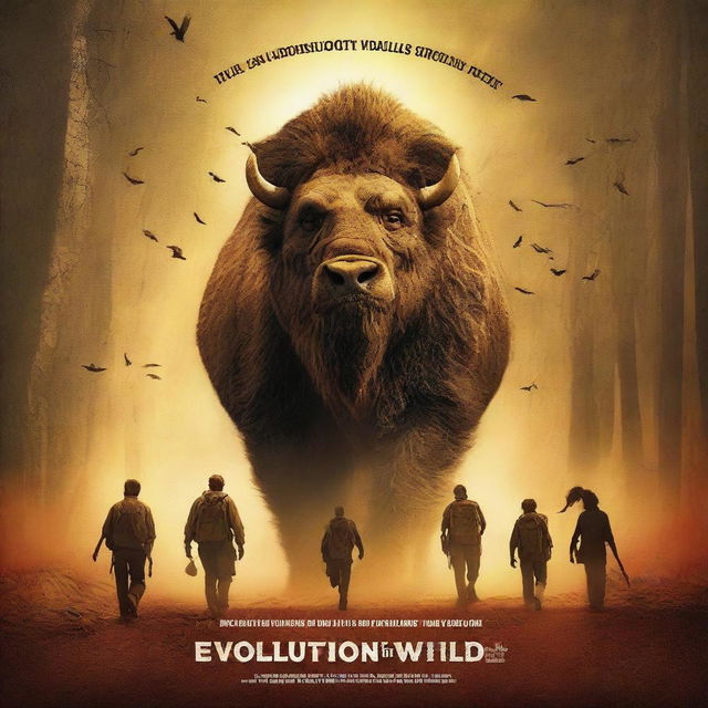 A movie poster for 'Evolution of the Wild' starring Josh Williams