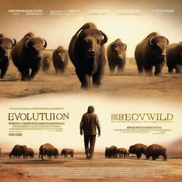 A movie poster for 'Evolution of the Wild' starring Josh Williams