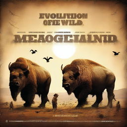 A movie poster for 'Evolution of the Wild' starring Josh Williams