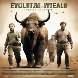 A movie poster for 'Evolution of the Wild' starring Josh Williams