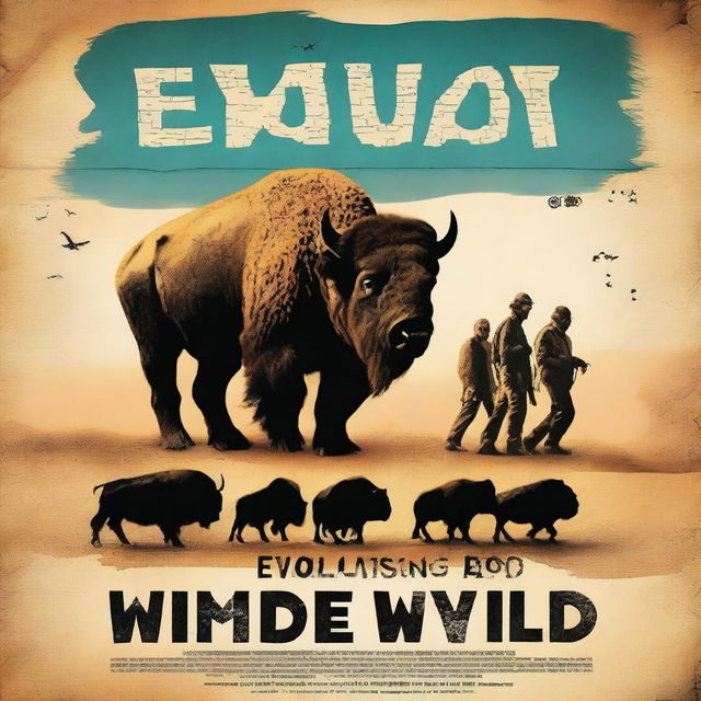 A movie poster for 'Evolution of the Wild' starring Josh Williams