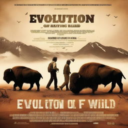 A movie poster for 'Evolution of the Wild' starring Josh Williams