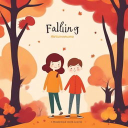 Create a book cover titled 'FALLING FOR AUTUMN'