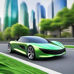 A sleek and modern sports car designed to run on compressed natural gas (CNG)