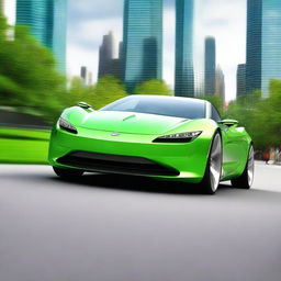 A sleek and modern sports car designed to run on compressed natural gas (CNG)