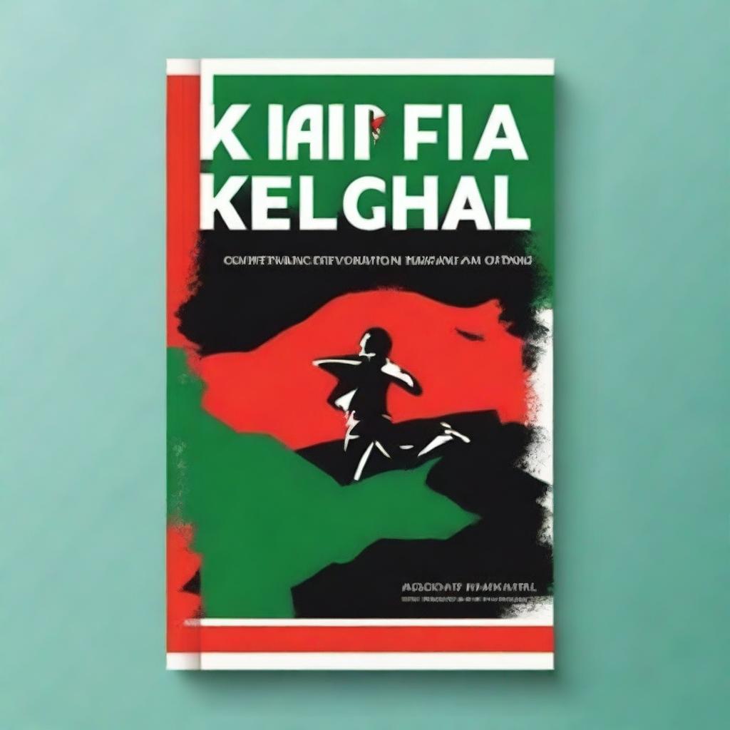 Design a book cover depicting a revolution in Kenya