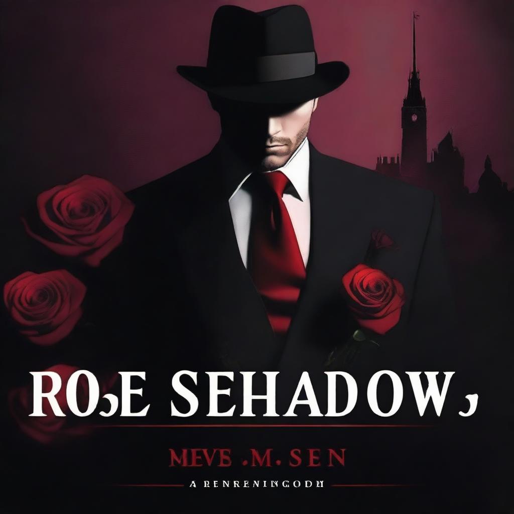 Create a cover image for a dark romance novel titled 'Rose Shadow'