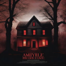 A very scary, breathtaking movie poster for The Amityville Horror