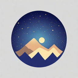 Create a digital art piece of a starry night sky for a space-themed logo