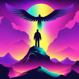 Create a colorful movie poster in the retro futuristic style