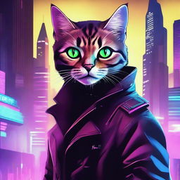 Create a dynamic cyberpunk movie poster