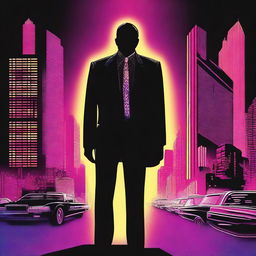 Create a dynamic 1980s retro movie poster