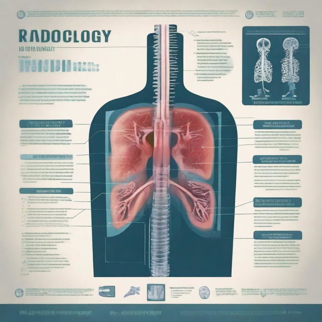 A creative and educational illustration with the text 'Radiology: It's What's Inside That Counts'