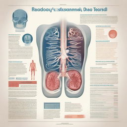 A creative and educational illustration with the text 'Radiology: It's What's Inside That Counts'