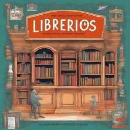 Diseña una cubierta para un libro titulado "Libreros malditos