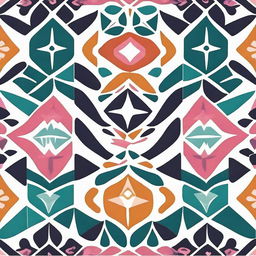 Create a simple Arabic pattern with colorful elements