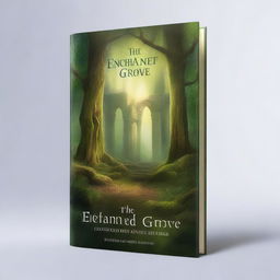 Create a captivating book cover featuring a mystical forest with ancient ruins