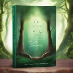 Design a book cover for 'The Enchanted Veil' with the author's name