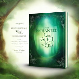 Design a book cover for 'The Enchanted Veil' with the author's name