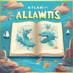 Generate a title for a modern American cartoon-style book with the words 'Atlantis: Key Of Worlds' written on it