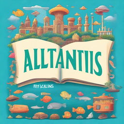 Generate a title for a modern American cartoon-style book with the words 'Atlantis: Key Of Worlds' written on it