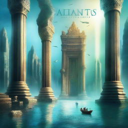 Create a book cover for a novel titled 'Atlantis: Key Of Worlds'