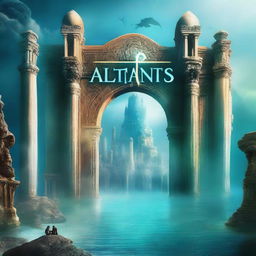 Create a book cover for a novel titled 'Atlantis: Key Of Worlds'