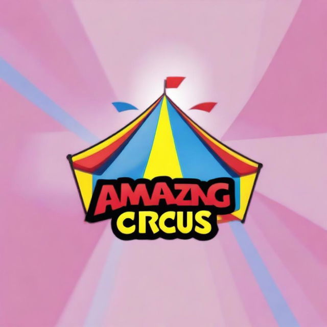 Create a logo for 'The Amazing Digital Circus: The Movie' (2024) by Glitch Productions in collaboration with Disney XD