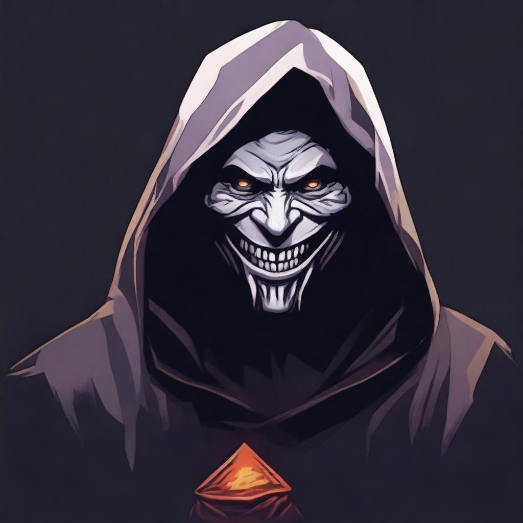 A detailed Dungeons and Dragons themed illustration of a smiling cultist