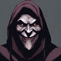 A detailed Dungeons and Dragons themed illustration of a smiling cultist