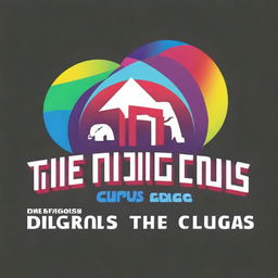 A logo for 'The Amazing Digital Circus: The Movie' (2024), a collaboration between Glitch Productions and Disney XD