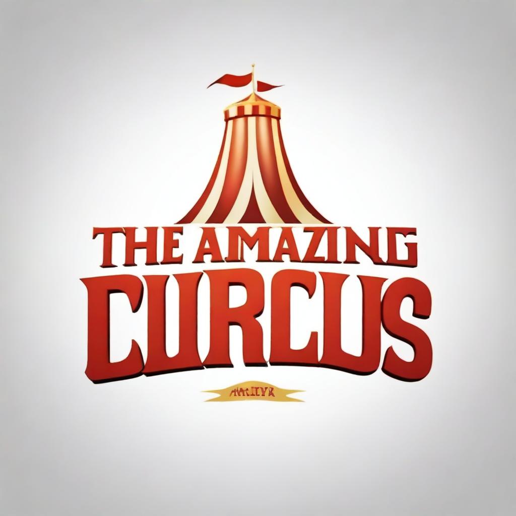 Create a logo for 'The Amazing Digital Circus: The Movie' (2024) by Glitch Productions in collaboration with Disney Pixar