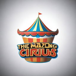 Create a logo for 'The Amazing Digital Circus: The Movie' (2024) by Glitch Productions in collaboration with Disney Pixar