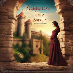 A book cover for a fantasy novel titled 'Secretos en la sangre'