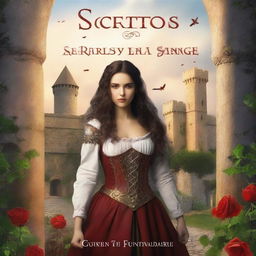 A book cover for a fantasy novel titled 'Secretos en la sangre'