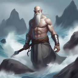 A striking dhampyr sea elf monk barbarian, combining the grace of a monk with the ferocity of a barbarian