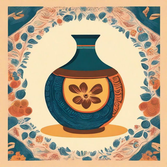 Design a book cover page that highlights the traditional pottery of West Bengal