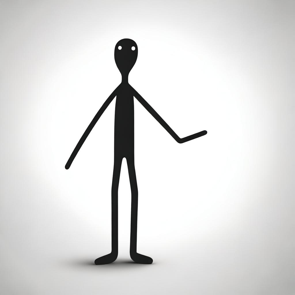 A high-quality image of a stickman character