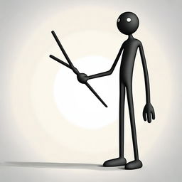 A high-quality image of a stickman character