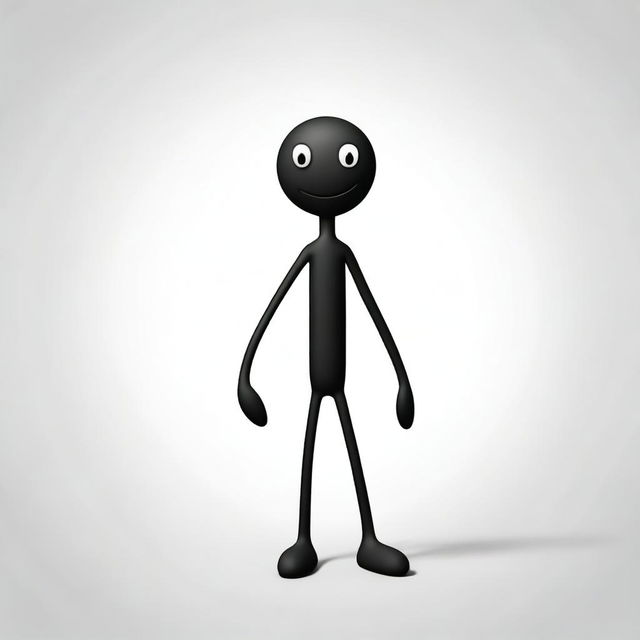 A high-quality image of a stickman character