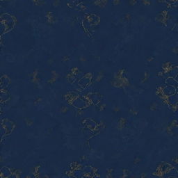 A 4k resolution romantic pattern design featuring the outline of a unisex couple inspired by the 'Blue Lady' concept. Presented against a navy blue background, accentuated with eloquent golden details.