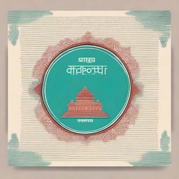 Generate random pages of Hindi literature with beautifully designed text and traditional Indian motifs