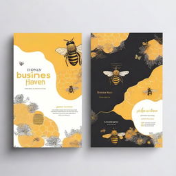 Design a business plan cover featuring the text 'Honey Haven', 'Jacobsdal', and 'Private Company'