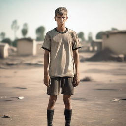 A poor soccer player with fair skin and short hair, male