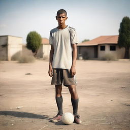 A poor soccer player with fair skin and short hair, male