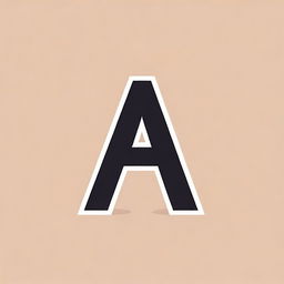 A simple image of the letter 'A' in a bold, stylish font, centered on a plain background