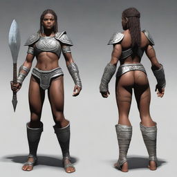 Create an image of a female Goliath warrior