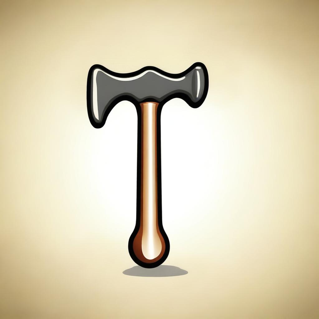 Create an image featuring a geology hammer as the main subject